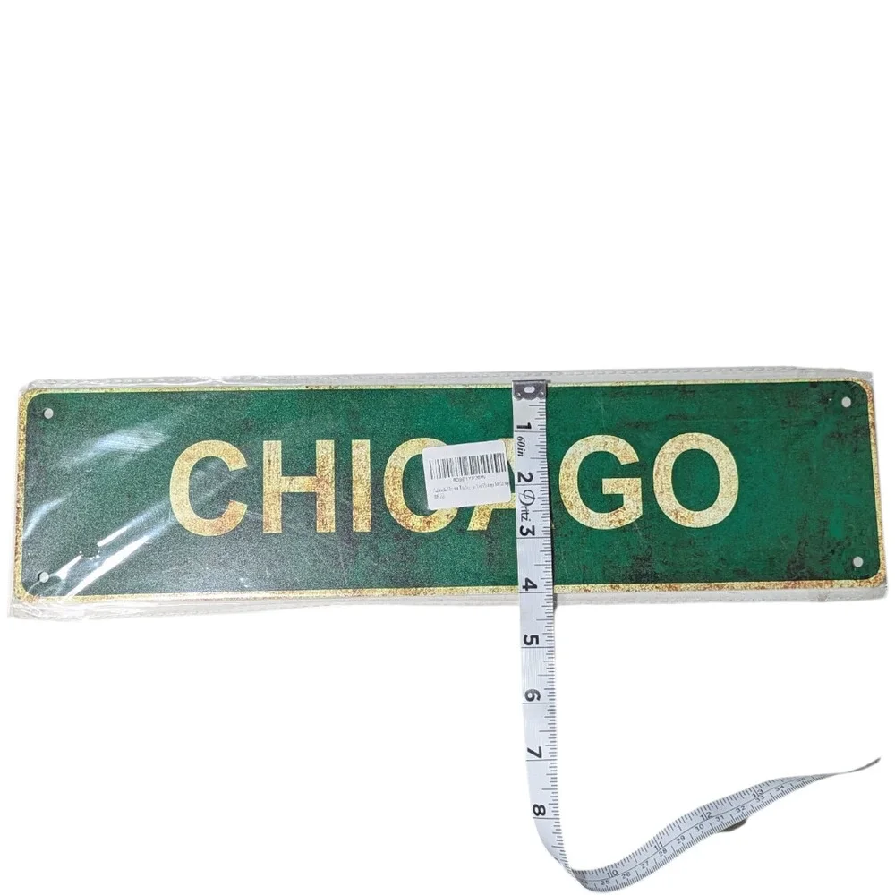 Chicago - Tin Sign - Rustic Look - Brand New Sealed - Home, Work, Office Decor